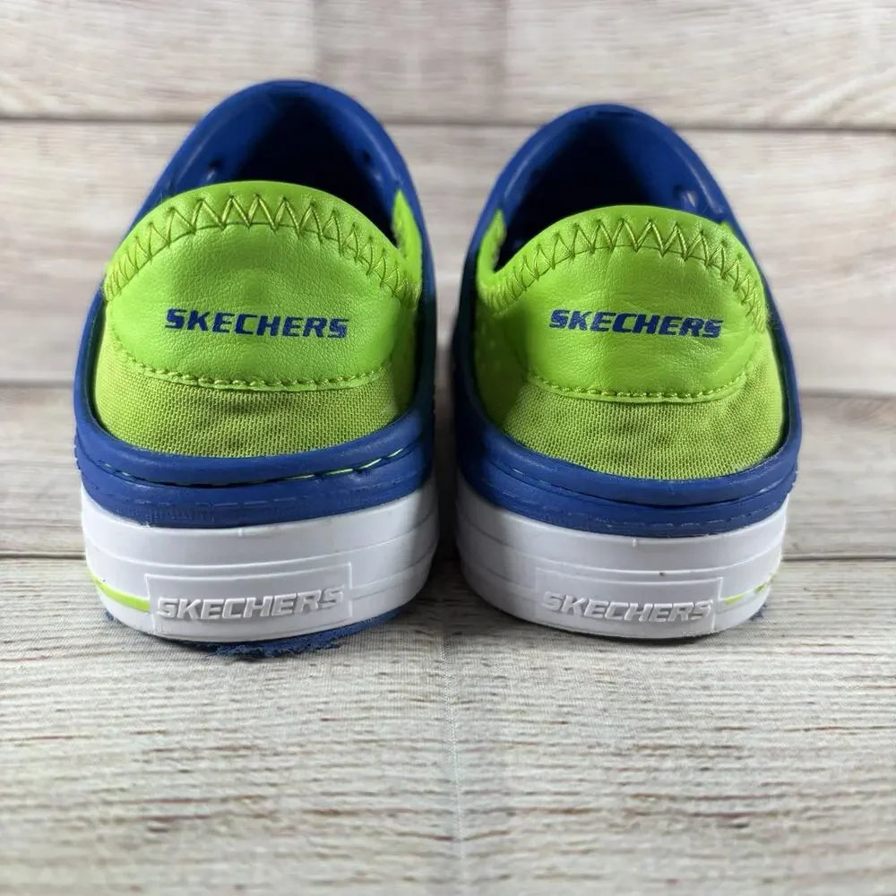 Skechers Guzman Foamies Steps Aqua Surge Kids Shoes Size 10 US Blue/ Green